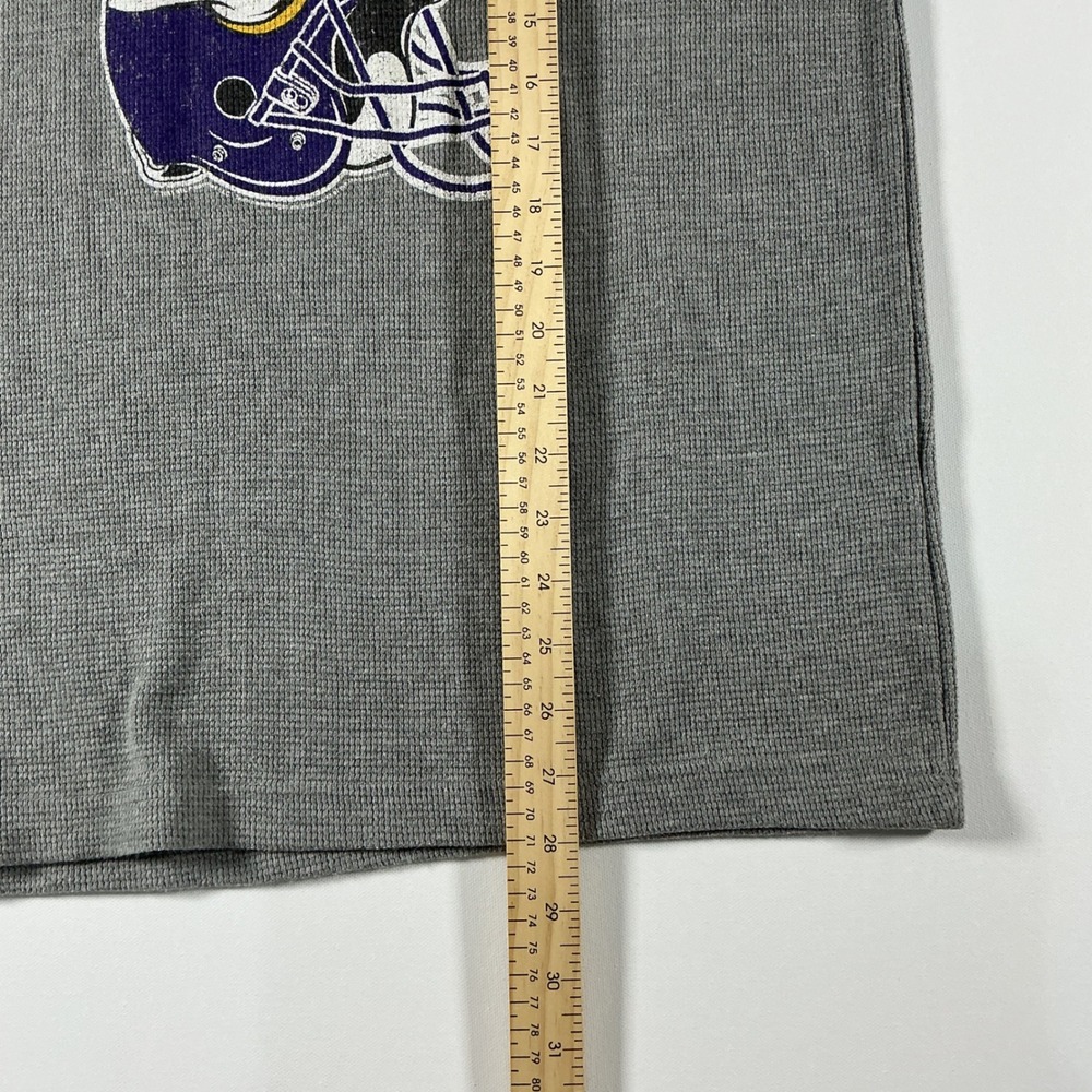 NFL Team Apparel Minnesota Vikings Waffle Knit Thermal Long Sleeve Men's Size L - Picture 7 of 8